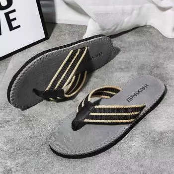 Юго-Восточная Азия мужчины аренда открытый клип лето Интернет знаменитости новый досуг пляж шлепанцы палец 39 хаки