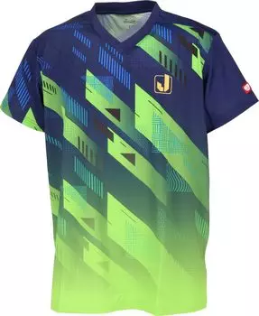 JUIC Table Tennis Game Shirt Table Tennis Official Unisex Navy Green M 5659 Galaxy-J J.T.T.A (Japan Association) (NG)