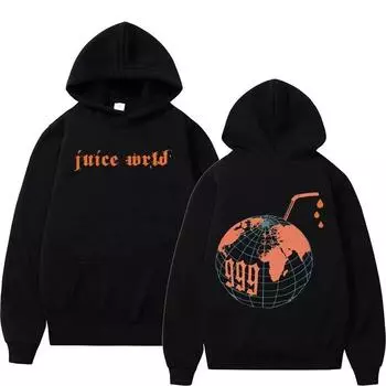 Худи Juice Wrld Rapper для унисекс WoУнисекс Уличная мода свитер Популярный хип-хоп свитшот Зимняя свободная уличная одежда с длинным рукавом L