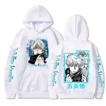 Толстовки Jujustu Kaisen Kawaii Anime Hoodies XS белый
