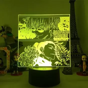 Jujutsu Kaisen аниме gojo с geto акриловая фигурка светодиодный датчик света для украшения спальни 7 цветов настольный светильник подарок на день рождения