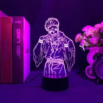 Jujutsu Kaisen аниме лампа Ryomen Sukuna рисунок 3d ночники для детской спальни украшения 7 цветов настольный светильник подарок на день рождения