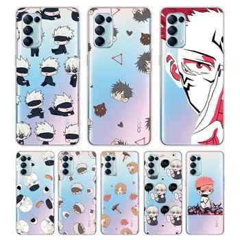 Jujutsu Kaisen Fashion для OPPO Reno7 SE 6 5 ZF 4G 5G Find X2 X3 Neo Lite Pro Plus прозрачный мягкий чехол для телефона Coque OPPO Reno5 F 4G