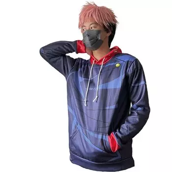 Jujutsu Kaisen Kojo Yuujin Косплей Рождественская вечеринка USJ костюм с капюшоном Легкий косплей парик включен в комплект Событие [K.Roy] SML (S)