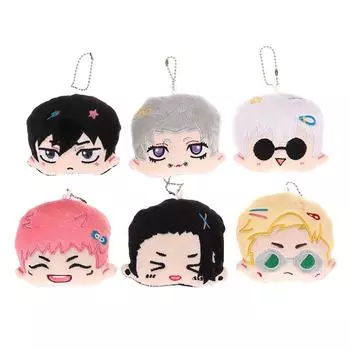 Jujutsu Kaisen пищащая плюшевая подвеска мультфильм Gojo Satoru Geto Suguru мягкая кукла брелок для ключей автомобильный брелок рюкзак сумка Декор