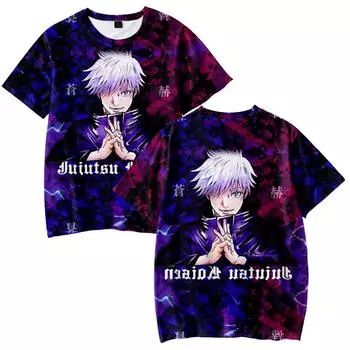 Jujutsu Kaisen Printing Women Men Anime Tshirt Casual Breathable Tshirts Funny Jujutsu Kaisen Loose Tees Shirts Street Oversize T Shirts Man XS