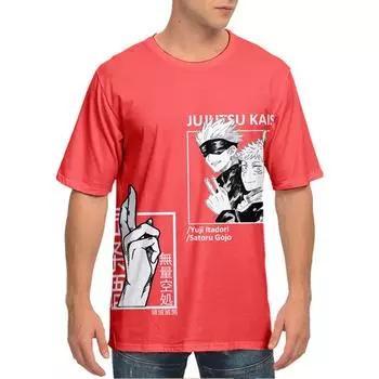 Jujutsu Kaisen Printing Women Men T Shirt Casual Breathable Tshirts Funny Loose Tees Shirts Street Oversize T Shirts Man XS