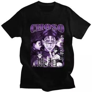 Jujutsu Kaisen Свободная повседневная футболка Unisexga с рисунком Unisex FeUnisex Harajuku Модная хлопковая футболка Классная уличная одежда больших размеров 2XL