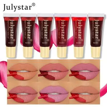 Juliastar Creative Tear Up Lipstick Amazing Peel Off Liquid Lipstick Макияж для женщин Глазурь для губ Матовая косметика 6 цветов 06