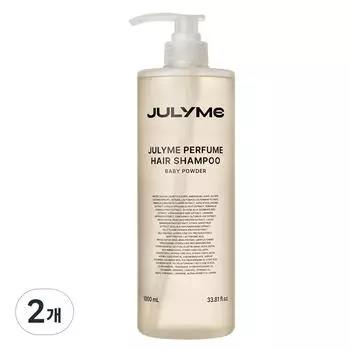 Julie Mi Large Capacity Perfume Hair Shampoo Baby Powder Scent, 1000ml, 2 pcs.