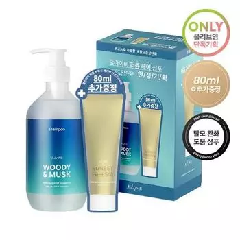 Julie Mi Perfume Hair Shampoo Woody 500 мл + Non-Smoky Hair Pack 80 мл (дополнительный подарок)