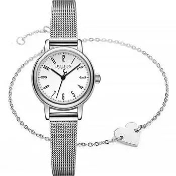 [Julius] Часы + браслет Женские часы Женский браслет JA-1337+JSB-001, популярные корейские часы