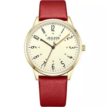 [Julius] Женские часы с кожаным ремешком JA-1353, популярные корейские часы