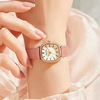 [Julius] Женские часы с металлическим кожаным ремешком JA-1360, популярные корейские часы