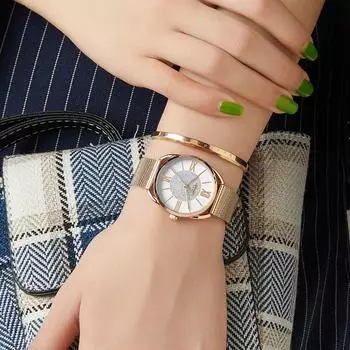 [Julius] Женские металлические наручные часы, популярные корейские часы