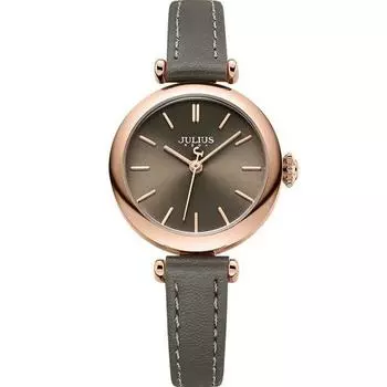 [Julius] Женские наручные часы Женские часы Кожаные часы Кожаный ремешок Модные часы JA-1018, корейские популярные часы