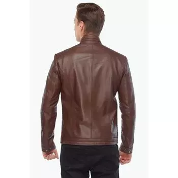 Jumbo Мужское Пальто из Натуральной Кожи Виски