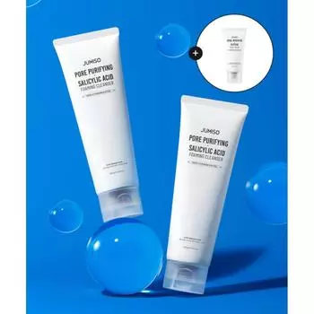 Jumiso [2 упаковки] Очищающая пенка для умывания с салициловой кислотой, 120 г, в комплект входит очищающая пенка 20 г NONE