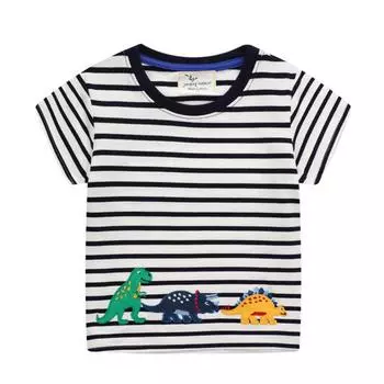 Jumping Meters Летние детские футболки с принтом животных из мультфильмов, популярные детские футболки для мальчиков и девочек, одежда 100CM