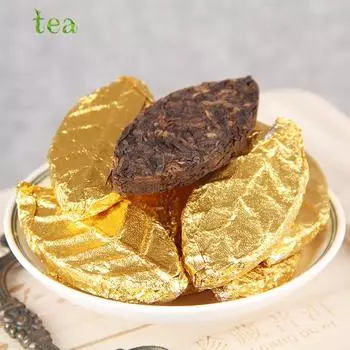 Юньнань Пуэр Золотой Лист Мэнхай Чайный Район Древнее Дерево Золотой Лист Пуэр Чай Спелый Чай Новый Золотой Лист 500г 500g