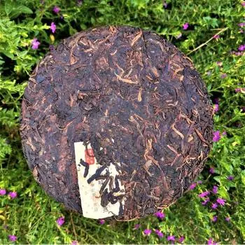 Юньнань Шу Пу Эр Старый Чайный Торт 2010 Спелый Чай Пуэр Мэнхай Древнее Дерево Ручной Работы Шу Пуэр Чайный Торт Qizi 357г 357g