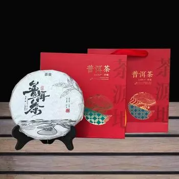 Юньнаньский чай Пуэр из семи блинов, сырой чай, 357 г, подарочная коробка для подарков на праздники родственникам и друзьям 357