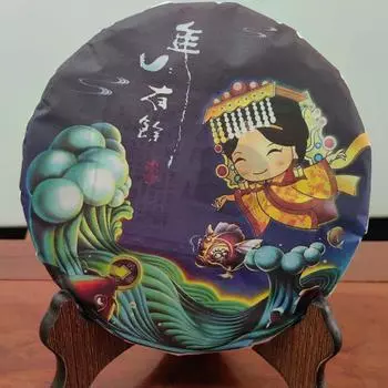 Юньнаньский чай Пуэр Спелый чайный пирог 357г Пуэр Спелый чайный торт