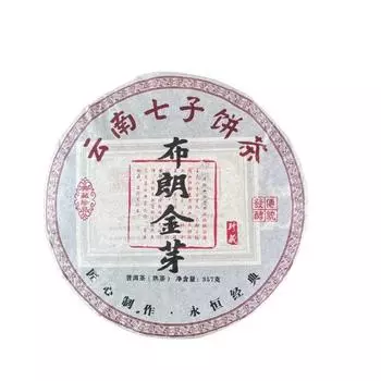 Юньнаньский чайный пирог «Семь Цзы» «Золотой бутон» традиционный ремесленный пуэр, выдержанный чайный пирог 357 г