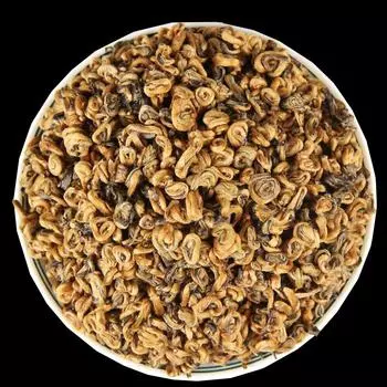Юньнаньский китайский золотой спиральный черный чай Dianhong Red Single Bud Black Tea 250 г