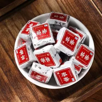 Юньнаньский мармелад, ароматный чай Сяотуо, квадратный кирпичный чай Пуэр, 500 г, мэнхайский кирпичный чай 500g