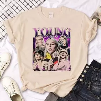 Юная Мико топ женские аниме футболки женская дизайнерская одежда S чёрный