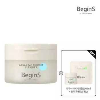 JUNG SAEM MOOL Aqua Pear Sherbet Cleanser (Aqua Pear Sherbet Cleanser 5ml + 2 clear pads included)