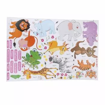 Jungle Animals Wall Stickers For Kids Rooms Home Decor Poster Wall Decals Removable