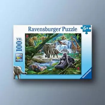 Jungle Family XXL 100 Piece Ravensburger 6 Year Old Puzzle, популярная корейская настольная игра