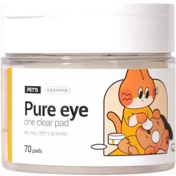 Jungle Monster Pet Tear Cleanser Pure Eye One Clear Pad, 200мл, 1 штука, корейский шампунь для домашних животных