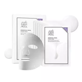 JUNGSAEMMOOL Essential Mool Cream Mask 28g * 5ea - Крем-маска Essential Mool Cream Mask 28g * 5ea молочный белый