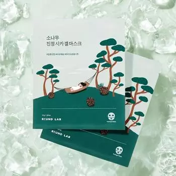 [JUNION PICK] [Вариант 4 5] Успокаивающая гелевая маска Round Lab Pine Cica, 10 листов