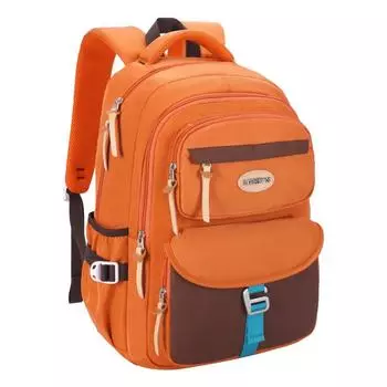 Junior high school student schoolbag for female primary school students to reduce the burden and protect the spine, light and large-capacity оранжевый