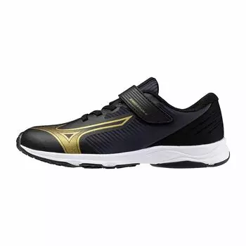 Junior Shoes Speed Studs 4 BELT Belt Athletic Shoes Sports Day School Lightweight Elementary School Students Boys Unisex Children Black x Gold cm 2E