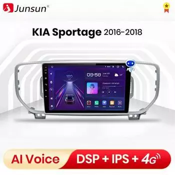 Junsun V1pro AI Voice Автомобильное радио Android Авто Мультимедийный плеер для Kia Sportage 4 QL 2016-2018 Carplay 4G 2din GPS авто радио