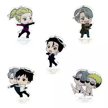 Юрий на льду Никифоров Виктор Юри Кацуки Джакометти Кристоф Плисецкий акриловая фигурка брелок-подвеска двойной двойного назначения