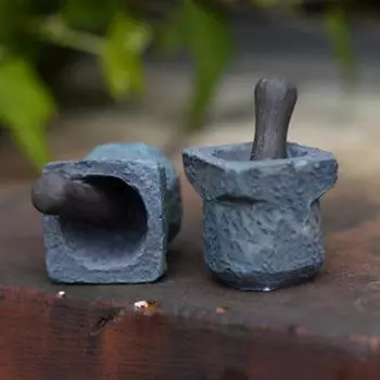 Юшэн 1:12 1:6 миниатюрных ступок и пестиков для кукольного домика, мини-смола, измельчитель трав, модель чаши, микропейзаж для кукольного домика, аксессуары