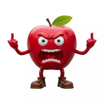 Юшенг Злой Фрукт Фигурка Средний Палец Фруктовое Украшение Настольная Фруктовая Серия Овощная Статуэтка для Декора Офисного Стола Снятие Стресса F
