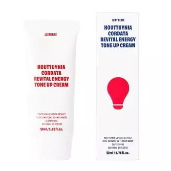 Just Be Me Dokudami Vital Energy Tone Up Cream 50 мл Корейская косметика Основа под макияж Уход за кожей Уход за кожей Цветочная вода розы Успокаивающий Увлажняющий Увлажняющий