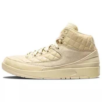 Just Don x Air Jordan 2 Retro GS Beach Kids Кроссовки Tan University-Red-Metallic-Gold 839604-250