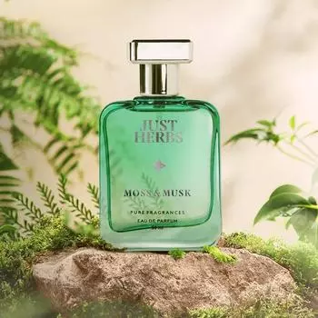 Just Herbs Relaxing Moss & Musk EDP Духи для мужчин 50 мл, стойкость до 8 часов Чистый аромат Парфюмированная вода для мужчин Спрей для тела 50ML