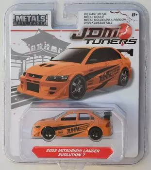 Just Trucks JDM Tuners Scale Orange 2002 Mitsubishi Lancer Evolution 7 164