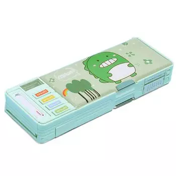JUSTBOKU Pencil Case for Elementary School Pencil Case with Pencil Magnetic Pencil Box Multifunctional Pencil Case with Buttons Boys, Double-sided
