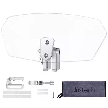 Justech Screen Parts Motorcycle Windshield Windshield ABS Material Motorcycle Adjustable Front Windscreen Windshield Spoiler Air Deflector