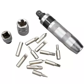 JUSTVEL Shock Driver Impact Driver Набор отверток для шестигранных гаек, набор из 12 предметов для ремонта машин, металлических изделий для кораблей и мотоциклов